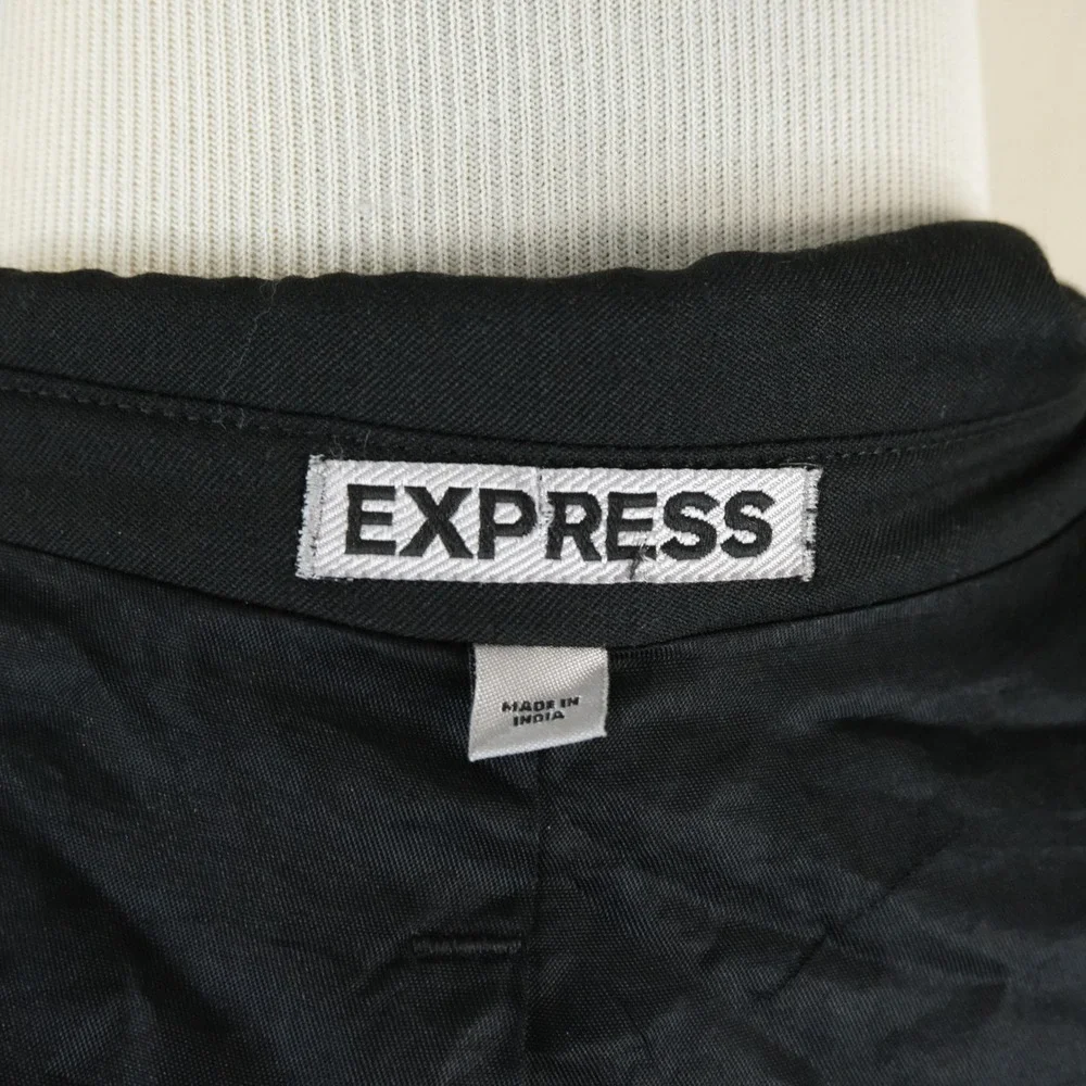Express 40R Photographer Sport Coat Wool Blend Black Two Button Lined Vented